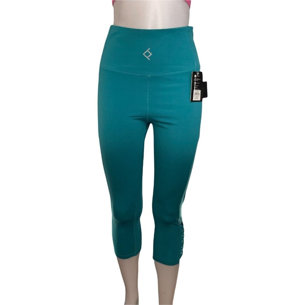 Women’s capri leggings Size L BSP Better Sports Performance media pockets  blue